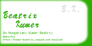 beatrix kumer business card